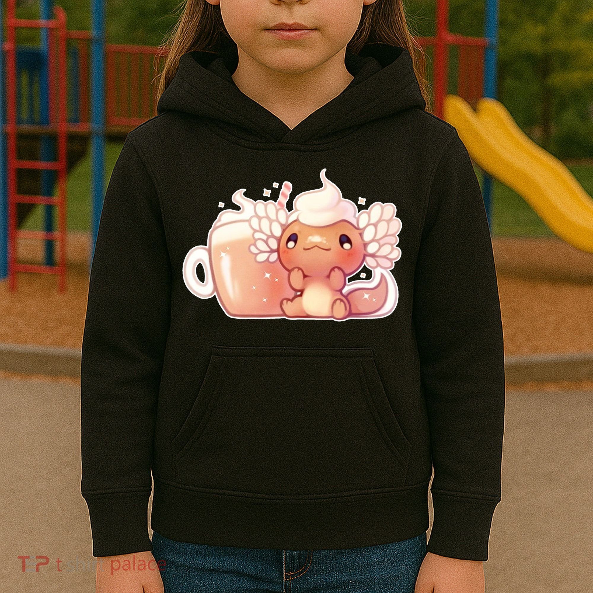 Cappuccino Axolotl Kids Hoodie