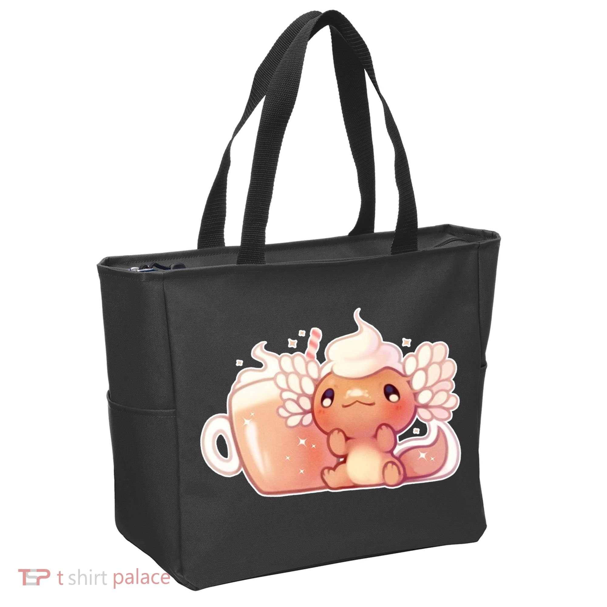 Cappuccino Axolotl Tote Bag
