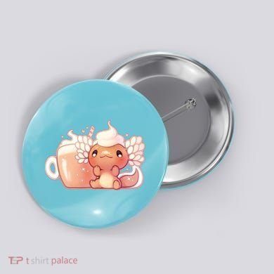 Cappuccino Axolotl Button