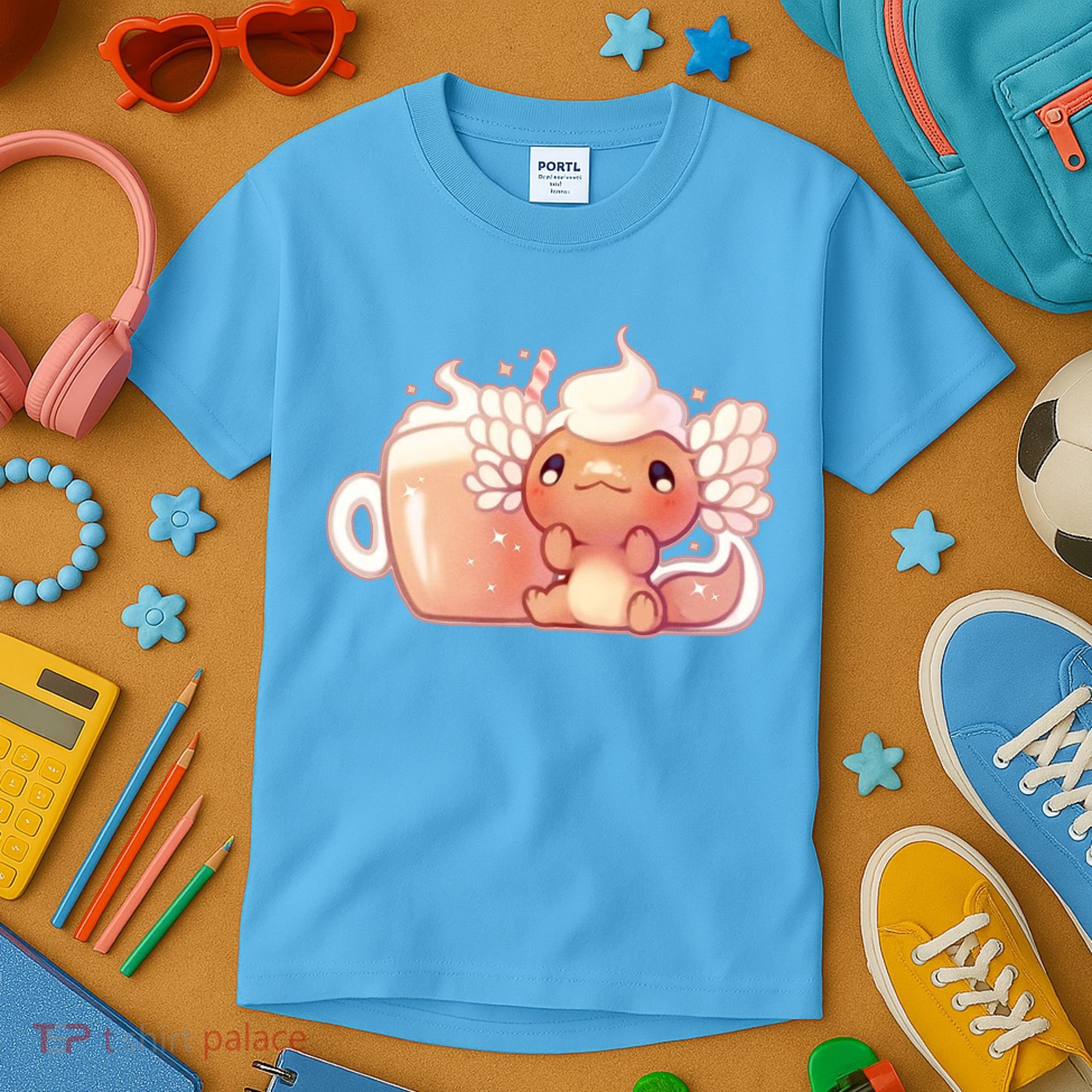 Cappuccino Axolotl Kids T-Shirt