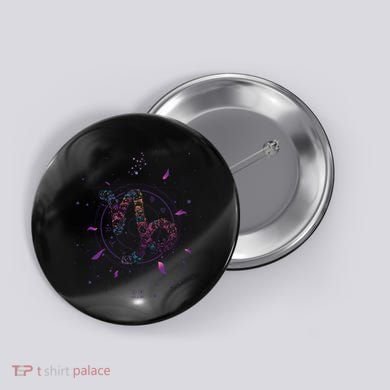 Capricorn Floral Zodiac Button