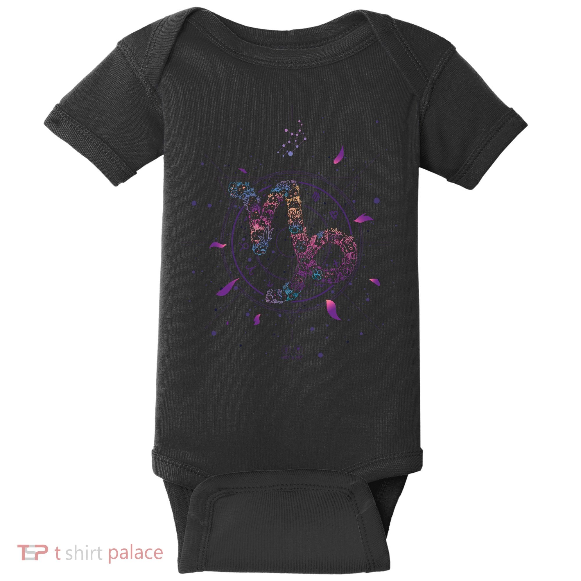 Capricorn Floral Zodiac Baby Bodysuit