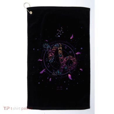 Capricorn Floral Zodiac Golf Towel