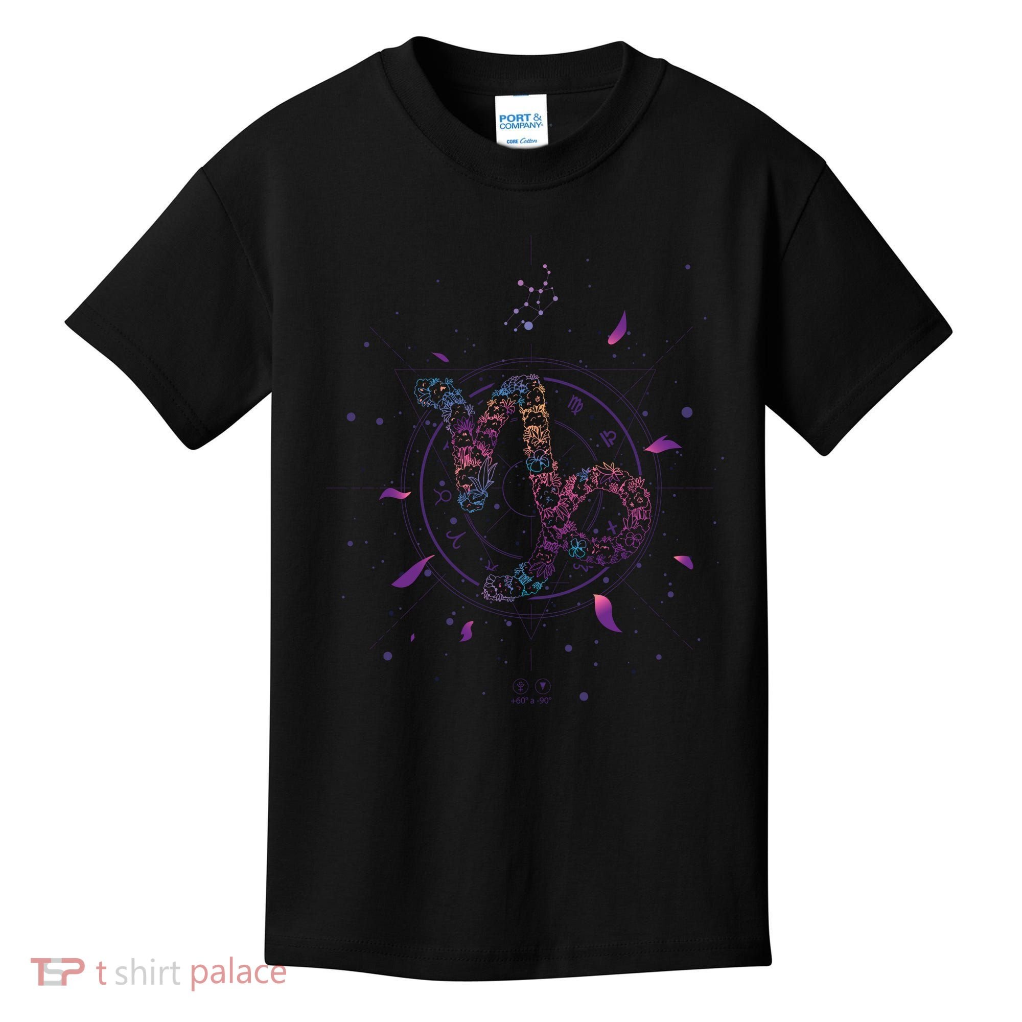 Capricorn Floral Zodiac Kids T-Shirt
