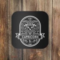 Capricorn Zodiac Symbol Design Coaster thumb 0