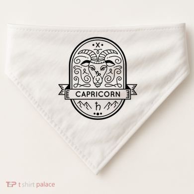 Capricorn Zodiac Symbol Design USA-Made Doggie Bandana