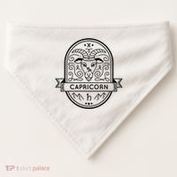 Capricorn Zodiac Symbol Design USA-Made Doggie Bandana thumb 0