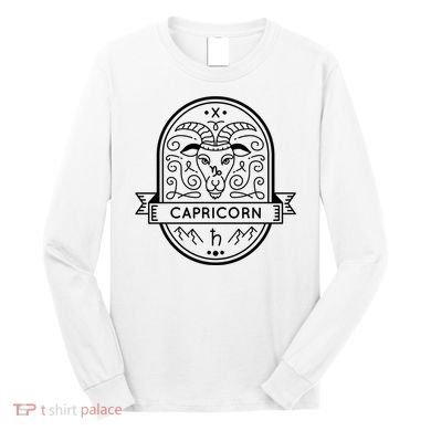 Capricorn Zodiac Symbol Design Long Sleeve Shirt