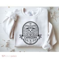 Capricorn Zodiac Symbol Design Sweatshirt thumb 2
