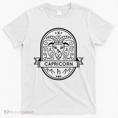 Capricorn Zodiac Symbol Design T-Shirt