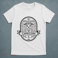 Capricorn Zodiac Symbol Design T-Shirt thumb 5