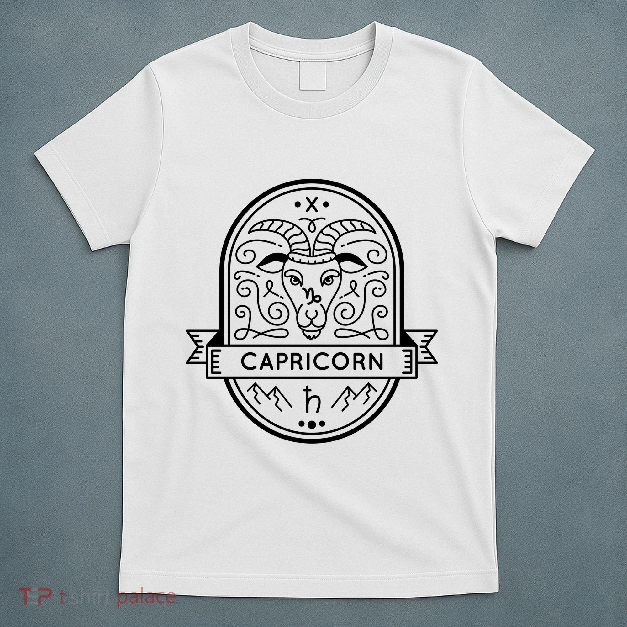 Capricorn Zodiac Symbol Design T-Shirt