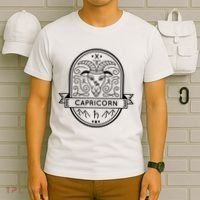 Capricorn Zodiac Symbol Design T-Shirt thumb 6