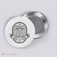 Capricorn Zodiac Symbol Design Button thumb 0