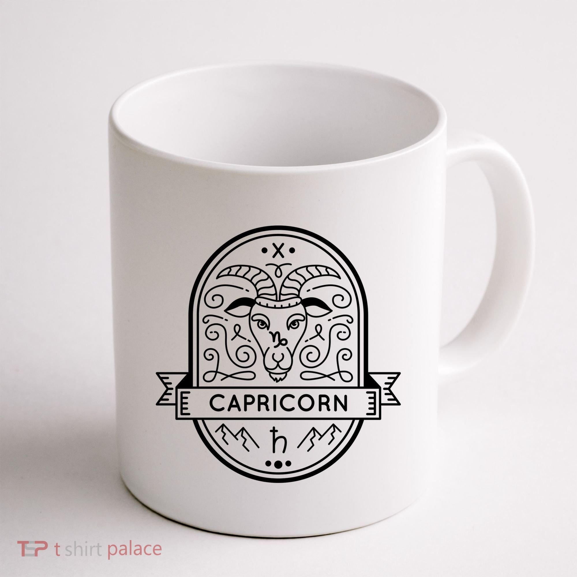 Capricorn Zodiac Symbol Design Coffee Mug