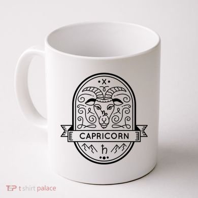 Capricorn Zodiac Symbol Design Coffee Mug