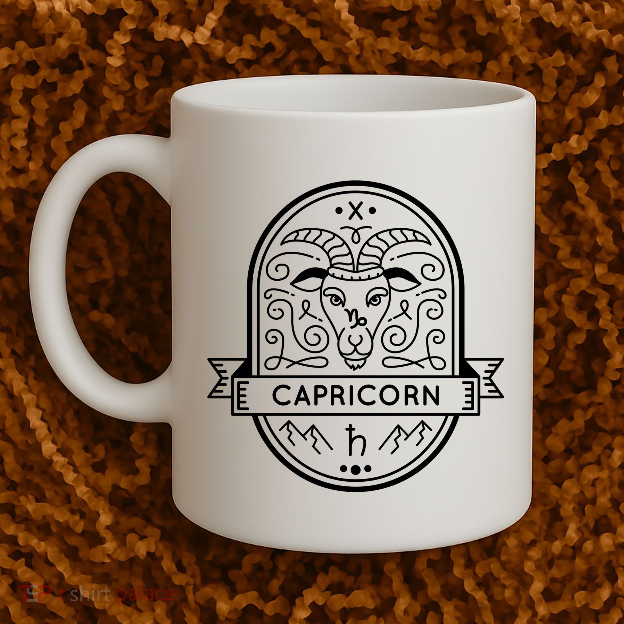 Capricorn Zodiac Symbol Design Coffee Mug