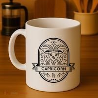Capricorn Zodiac Symbol Design Coffee Mug thumb 4