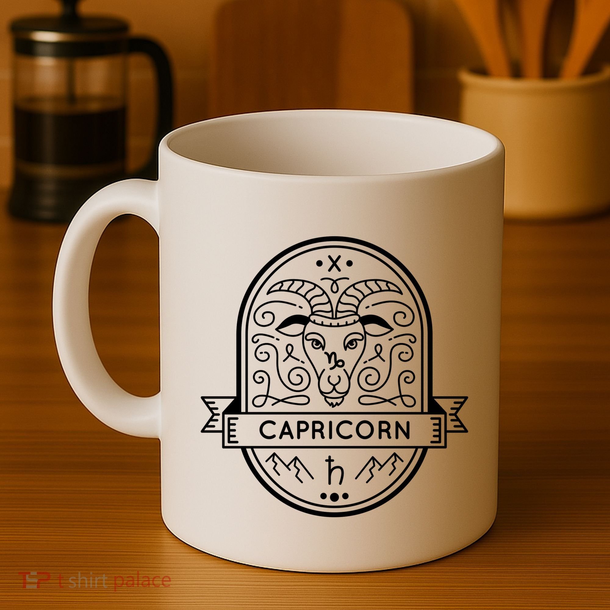 Capricorn Zodiac Symbol Design Coffee Mug