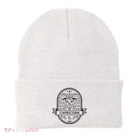 Capricorn Zodiac Symbol Design Beanie thumb 0