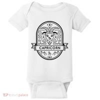 Capricorn Zodiac Symbol Design Baby Bodysuit thumb 0