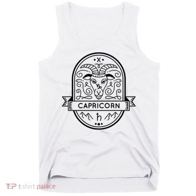 Capricorn Zodiac Symbol Design Tank Top
