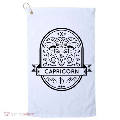 Capricorn Zodiac Symbol Design Golf Towel