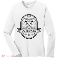 Capricorn Zodiac Symbol Design Women's Long Sleeve Shirt thumb 0