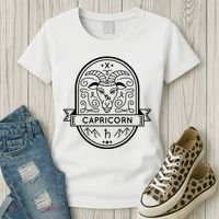 Capricorn Zodiac Symbol Design Women's T-Shirt thumb 3