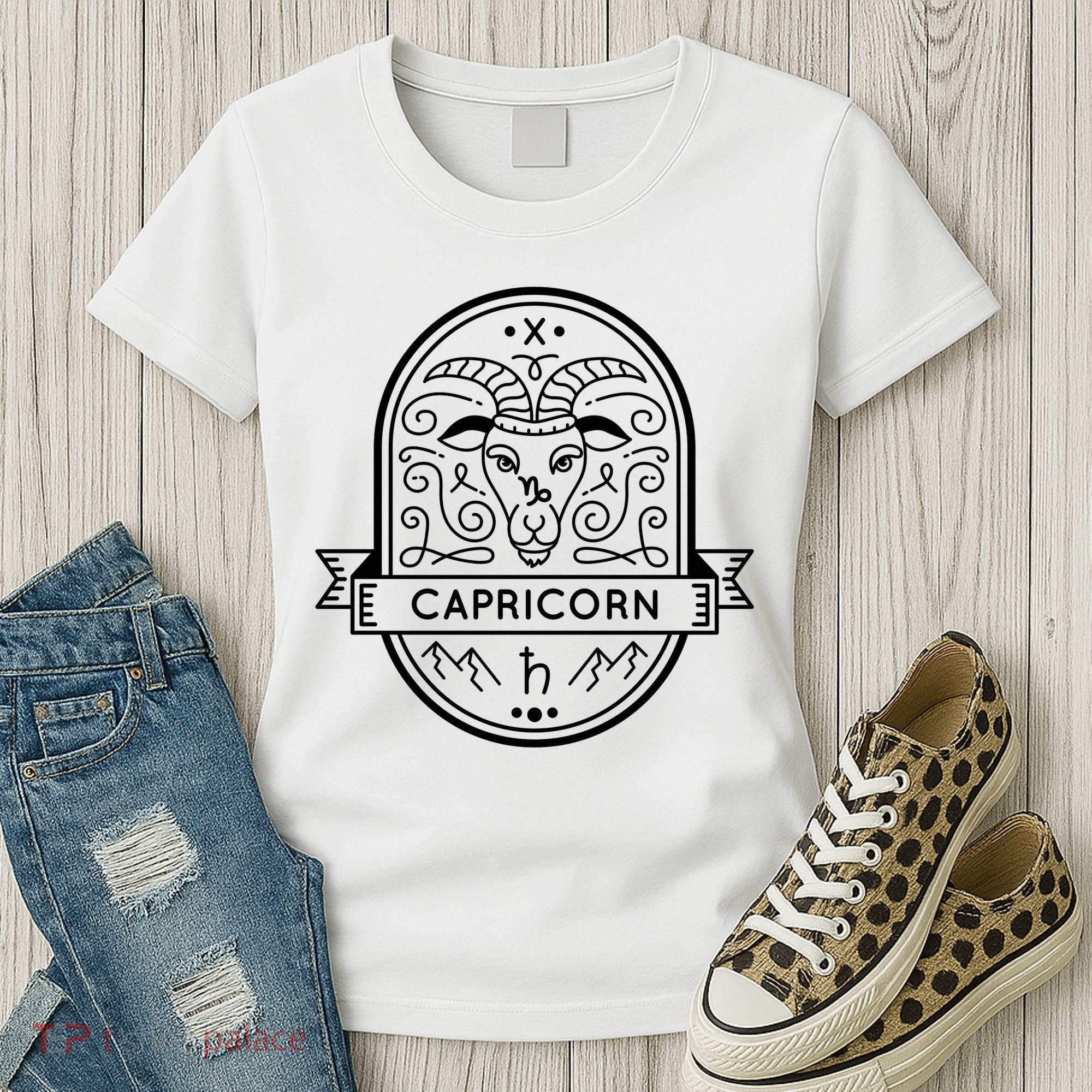 Capricorn Zodiac Symbol Design Women's T-Shirt