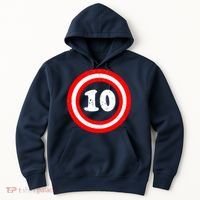 Captain 10th Birthday Hoodie thumb 0