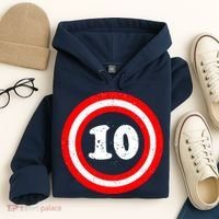 Captain 10th Birthday Hoodie thumb 4