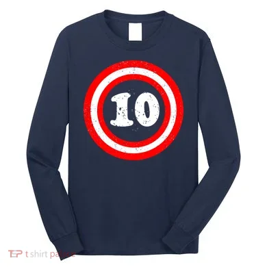 Captain 10th Birthday Long Sleeve Shirt