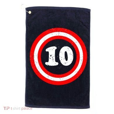 Captain 10th Birthday Golf Towel