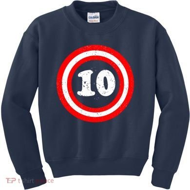 Captain 10th Birthday Kids Sweatshirt