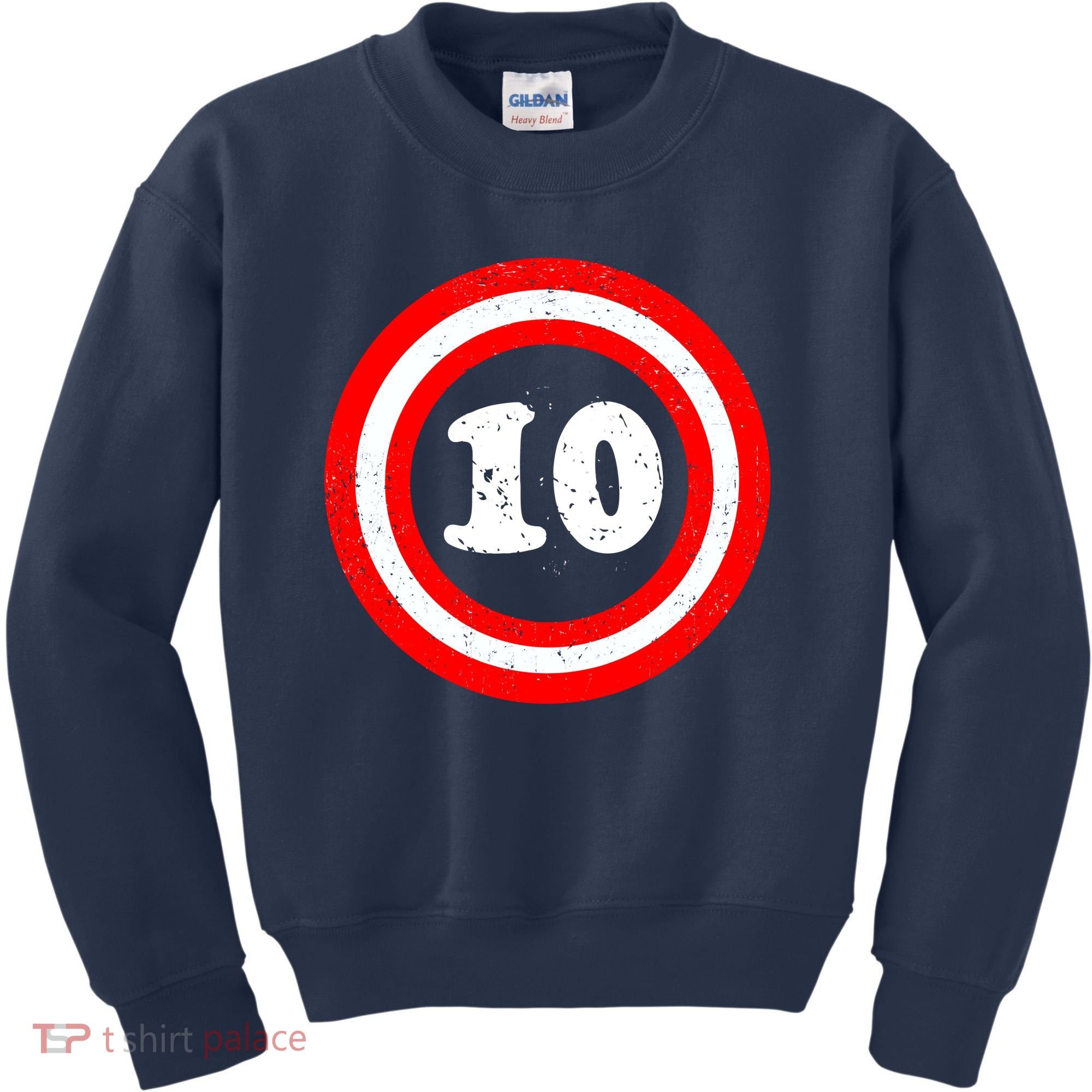 Captain 10th Birthday Kids Sweatshirt