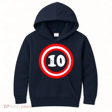 Captain 10th Birthday Kids Hoodie