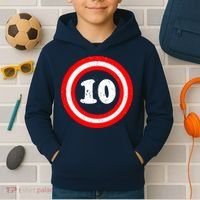 Captain 10th Birthday Kids Hoodie thumb 2
