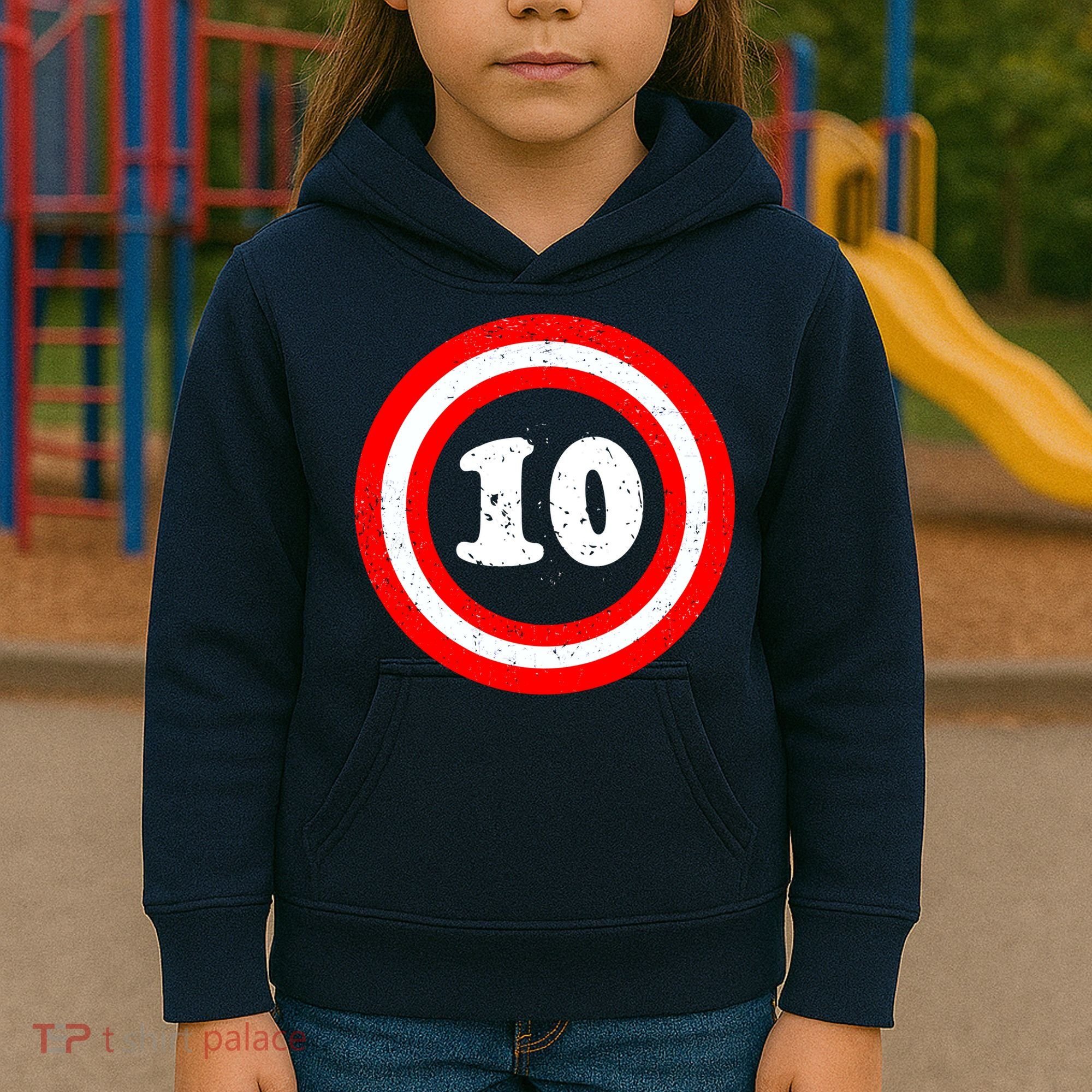 Captain 10th Birthday Kids Hoodie