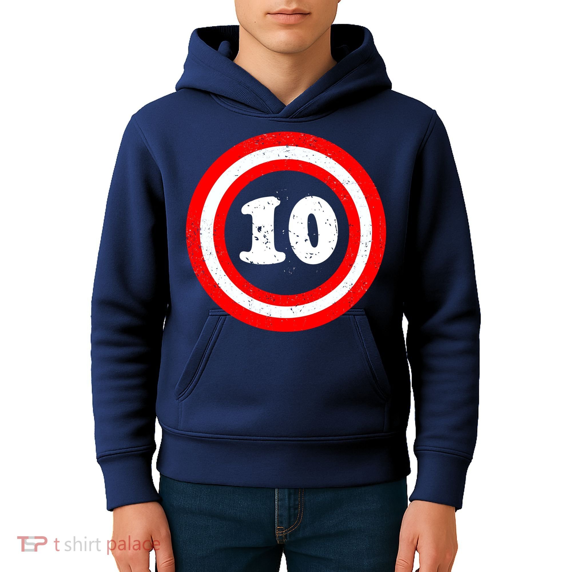 Captain 10th Birthday Kids Hoodie
