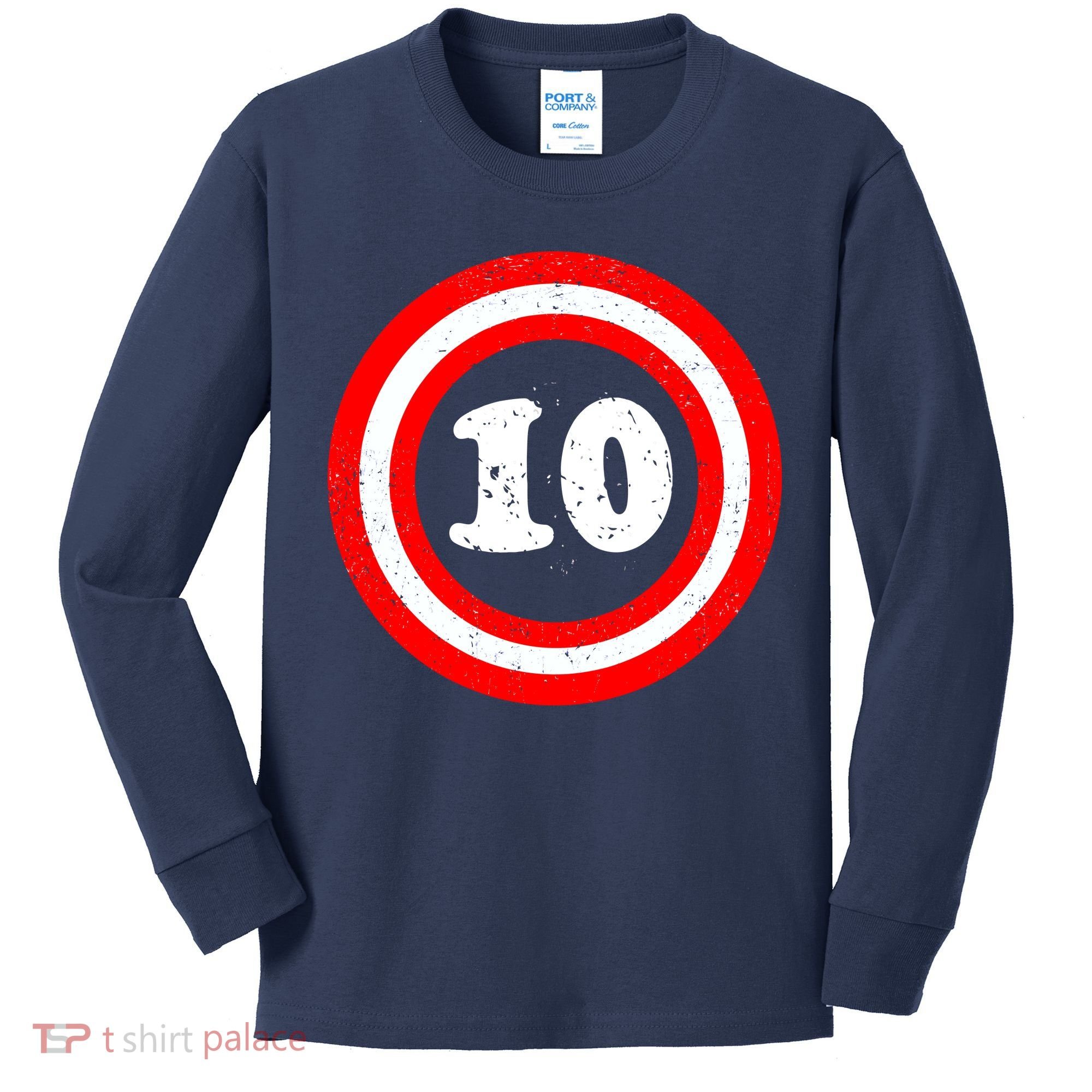 Captain 10th Birthday Kids Long Sleeve Shirt