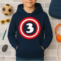 Captain 3rd Birthday Kids Hoodie thumb 2