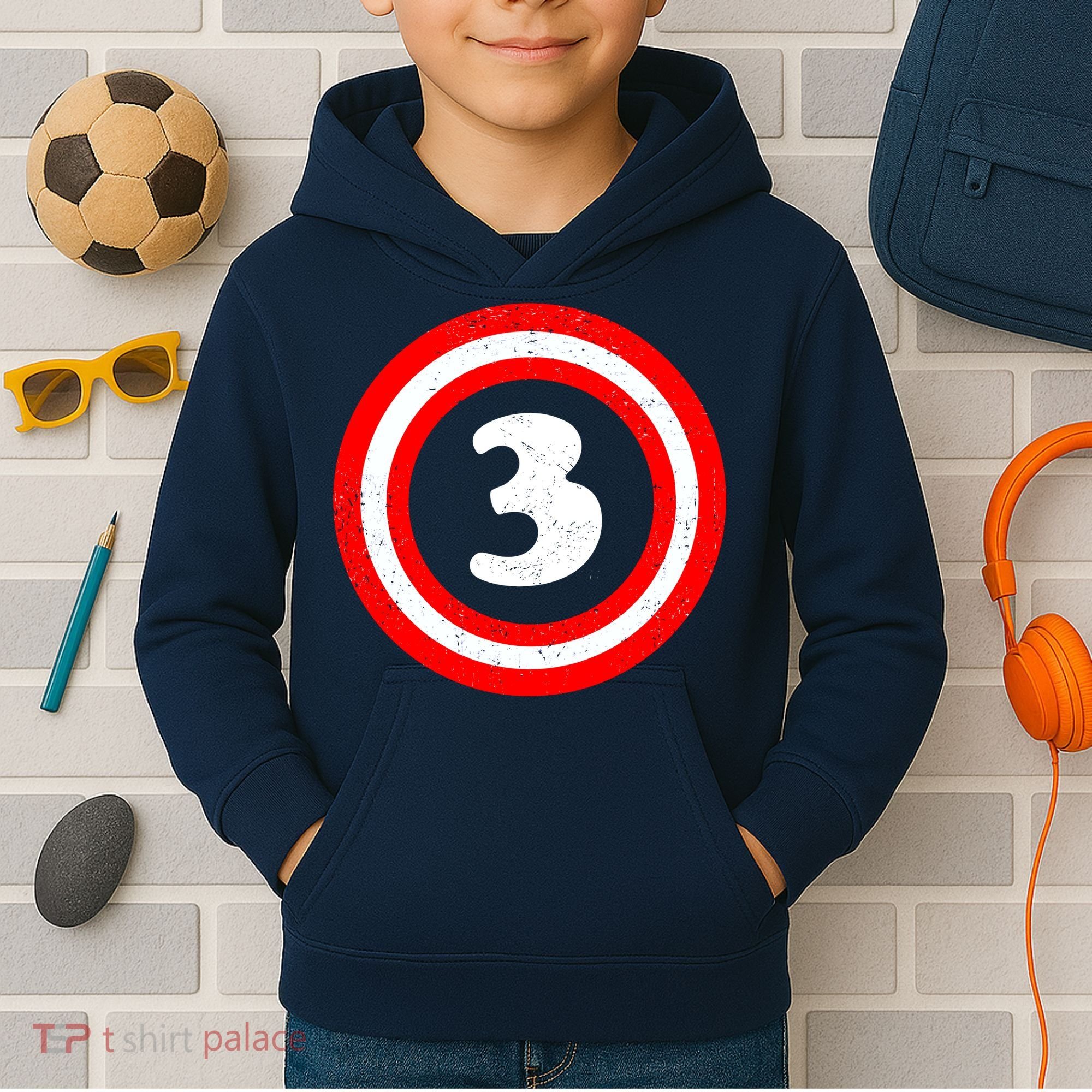 Captain 3rd Birthday Kids Hoodie