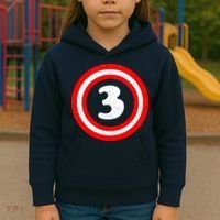 Captain 3rd Birthday Kids Hoodie thumb 3