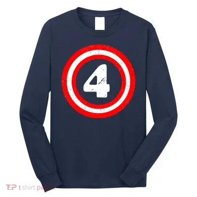Captain 4th Birthday Long Sleeve Shirt
