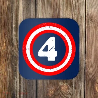 Captain 4th Birthday Coaster