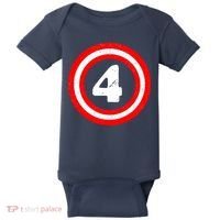 Captain 4th Birthday Baby Bodysuit thumb 0