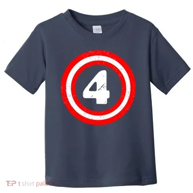 Captain 4th Birthday Toddler T-Shirt