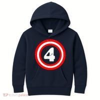 Captain 4th Birthday Kids Hoodie thumb 0