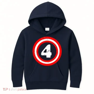 Captain 4th Birthday Kids Hoodie